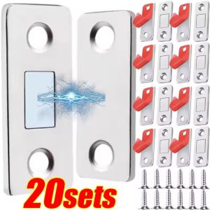 20/10 Sets Strong Magnetic Door Closer / Anti-Rust & Invisible / Cabinet Door Catches with Screws / Portable Door Latches Magnet