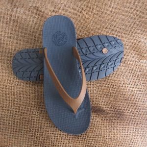 Sandal Jepit Pria Dewasa Camou WR Navy Blue Full Karet Empuk Anti Slip
