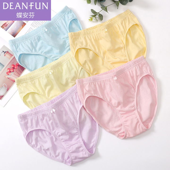 Deanfen Underwear Women's 100% Cotton Loose and Simple Belly