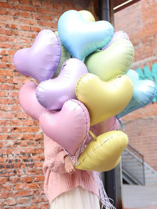 10pcs 19inch macaron color crooked love-shaped foil balloons are suitable for birthday parties wedding parties decorations
