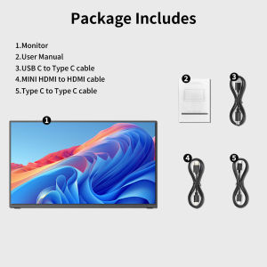 ZEVN Portable Monitor 13.3 Inch Touchable Screen 1.2K 100% SRGB 8 Bit IPS Used in Laptop Xbox Swicth Phone PS4/5