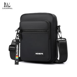 LouisWill Men Crossbody Sling Bag 2-in-1 Waist Bag Water Resistant Multi Pocket Adjustable Strap For Travel Daily Use