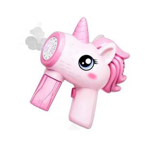 Unicorn electric bubble gun toy bubble machine automatic soap blower with lights summer outdoor party games children