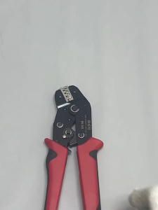 เครื่องมือจีบเปิดกระบอกไม่มีฉนวน คีมย้ำหางปลามืออาชีพแบบวงล้อ สำหรับขั้วต่อ ด้ามจับเหล็กกล้าคาร์บอน