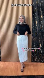 Rok Span Knit Rainbow Kekinian Viral