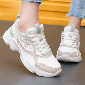 XTEP Womens Fleece Lined Leather Running Shoes Breathable Mesh 5.0 Lightweight EVA Midsole Shock Absorption Rubber Outsole