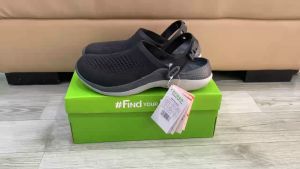 Giày sục crocs chuẩn xịn chống hôi chân nhựa tế bào êm mềm bền đi mưa lội nước đi biển literide 360 clog màu đen trơn