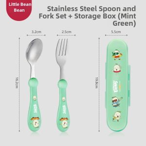 Training Eating Baby Utensil Set 304 Stainless Steel