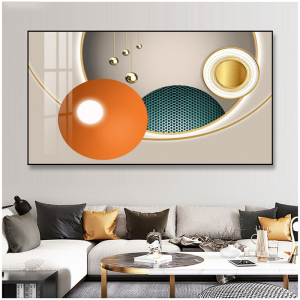 Entrance Restaurant Background Wall Decorative Painting Modern Minimalist Slightly Luxury Mural Scandinavian Style Abstract Dining Table Horizontal Board