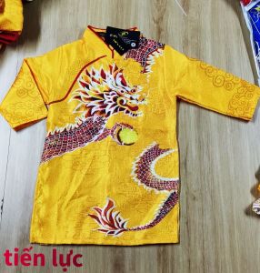 áo dài gấm bé trai và nam