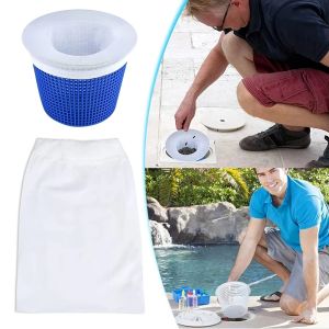 Filter Storage Pool Skimmer Socks Nylon Swimming Pool Filter Socks For Baskets Skimmers White Pool Supply
