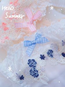 Sweet Lace Limited Edition Ice Silk Triangle Panties Womens Underwear Low Waist Cotton Crotch Daily Wear Antibacterial