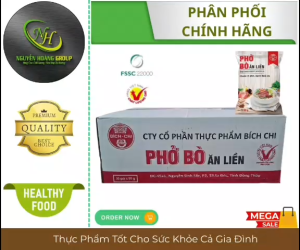 Thùng 30 Gói - Phở Bò Ăn Liền BB Màu Trắng Bích Chi Gói 60g
