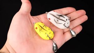 MUXI Soft Frog Lure Fishing Lures Double Hooks Topwater Ray Frog Artificial Lure 14g Soft Bait Thunder Frog Bait