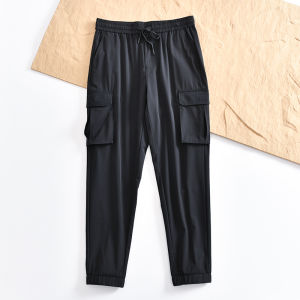 High Performance Outdoor Function Large Pocket Workwear Style Spring Versatile Elastic Waist Cuffed Casual Trousers for Men