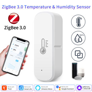Tuya Zigbee 3.0 Smart Thermo-hygrometer Temperature And Humidity Sensor Work with Alexa Google Home Alice Thermometer Hygrometer