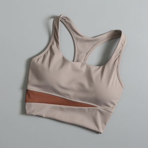 Quick-dry Popular Color-block High-waist Shockproof Anti-sagging Yoga Outfit