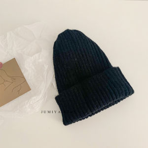 Korean Baby Girl Autumn and Winter Woolen Hat Ins Pure Color Minimal Versatile Children Infants Warm Knitted Hat Tide