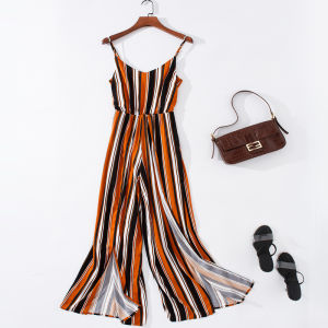 Quần Legging Cao Gót Kẻ Sọc Mùa Hè Cho Nữ Quần Dài Rộng Rãi Cạp Cao Quần Dài Quần Legging Quần Dài Bó Sát