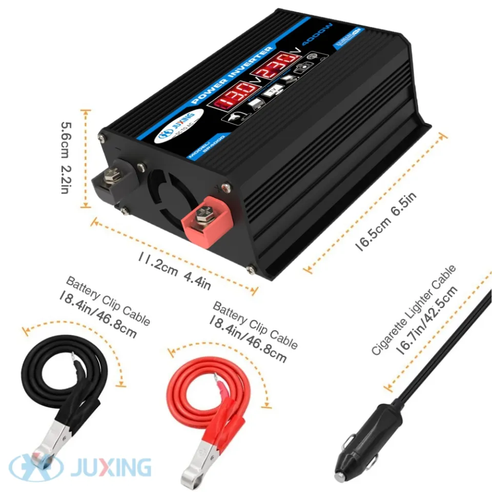 Car Inverter 12V To 220V 4000W Converter Dual USB Auto LED Voltmeter Converter 12V Transformer Modified Sine Wave Inverter - 13 - View #8