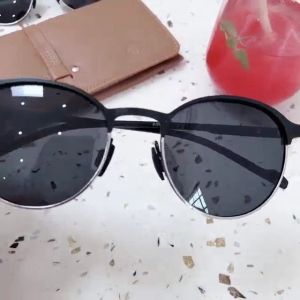 Kính Gọng Tròn Nam Nữ Kính Thời Trang Hàn Quốc Tròng Kính Phân Cực Gọng Kim Loại Cao Cấp Chống Tia UV400 Siêu Tốt Glasses Fashion Colorful Half Frame Sunglasses For Men And Women - AK017 - AORON - Gian Hàng Chính Hãng