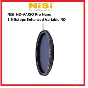 NiSi 49mm To 82mm True Color ND-VARIO Pro Nano 1-5stops Variable ND For DSLR Camera Lenses Enhanced Variable Neutral Density ND Circular Filters