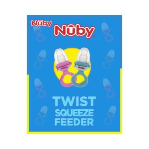 Nuby Twist Squeeze Feeder with Silicone Nipple and Hygienic Cover