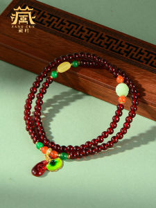 ZANGCUN | Vòng Tay Hạt Garnet Không Phân Biệt Giới Tính 108 Hạt