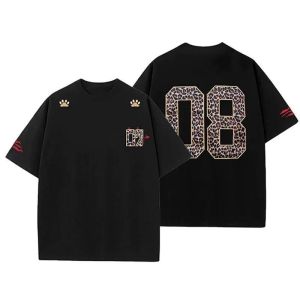 PAZHAOLANG | Oversized 300KG American Retro Leopard Print T-Shirt