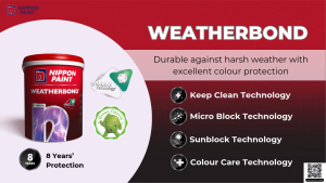 Nippon Weatherbond 5L Exterior Paint / Cat Dinding Luar Rumah 5L (Exterior Collection Page 3 & 4)