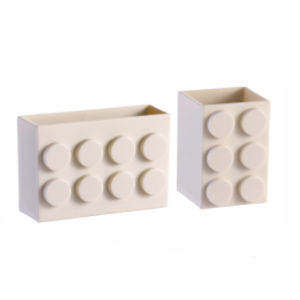 2PCS/set Block-shaped Magnetic Storage Box Refrigerator Magnet Organizer Fridge Door Punch-free Wall-mounted Storage Boxes