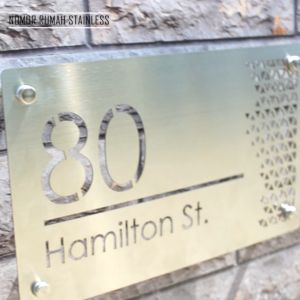 Nomor Rumah Stainless Steel Ornamen Mewah dan Elegant