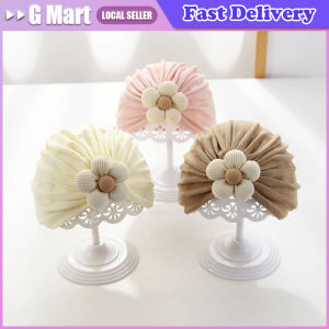 Winter Baby Supplies Baby Solid Color Flower Headband Hat Childrens Warmth Hat Turbo Soft Newborn Hat Beanies Headband