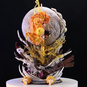 DEMON SLAYER🔥ZENITSU AGATSUMA 51cm ILLUMINATED THREE HEAD SCULPTS🔥ACTION FIGURE TOYS STATUES