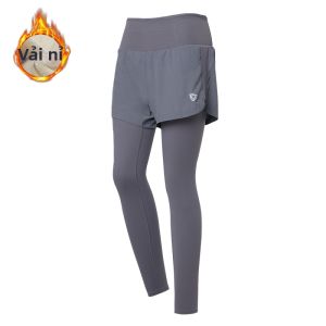 COSLEAF | Quần Đùi Chạy Bộ Nữ Cao Thắt Eo Chống Phơi Bày