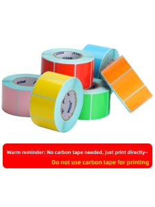 Colorful Three-Proof Thermal Label Paper for Barcode Printing Strong Adhesive Red Label Sticker Waterproof Oil-resistant Scratch-resistant