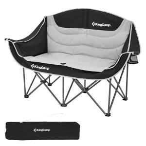 Kingcamp | Portable Folding Double Camp Chair with Padded Backrest