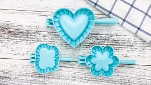 Cetakan Pangsit Pastel Roti Bentuk Bunga Kupu-Kupu Hati DIY Dumpling Mold