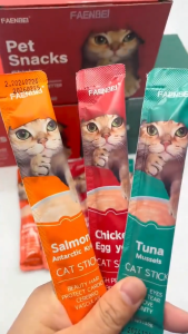 FAENBEI Cat Snack Cat Food Treats Cat Strip Fresh Wet Food Pack Liquid Nutrition Cats Big Kitten Snack