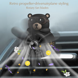 Car Air Freshener Teddy Bear Pilot Car Air Freshener Air Outlet Wingman Propeller Perfume Flavoring Diffuser Supplies