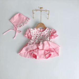 (3-12kg) Body Váy Công Chúa Hoa Hồng NHÍM XÙ KIDS Cho Bé Gái Sơ Sinh Đầy Tháng Thôi Nôi Sinh Nhật B144