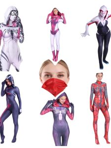 Gwen Spiderman Cosplay Costume Womens Tight Suit Halloween Childrens Day Marvel Parallel Universe Venom Deadpool Toy Story