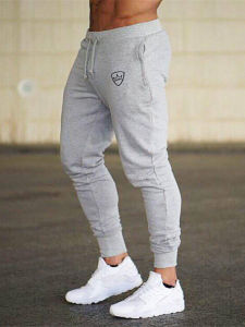Casual Drawstring Solid Color Mens Tight Fit Pants Sporty Moisture Wicking Non-Stretch Trousers mid Waist Rope Waist