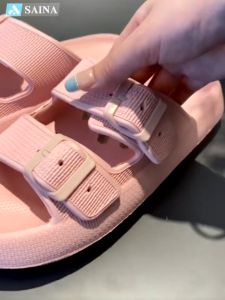 Sandal Karet Wanita Gesper  Terbaru 2023 Sendal Jelly Kasual Wanita Kekinian Sandal Slop Cewek Anti-Slip Soft Slipper Sandal Wanita Motif Geometris Sandal Nyaman Untuk Harian - Lazada