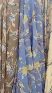 ผ้าเมตร ผ้าชีฟอง ผ้าชีฟองลายดอก ผ้าจอเจีย เนื้อนอก หน้ากว้าง 60 นิ้ว ชุดที่3 มาใหม่ หน่วยขายเป็นเมตร