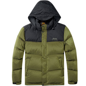 Jeep | Jeep Mens Lightweight Thick Duck Down Jacket Autumn Winter Short Style Windproof Snowproof Breathable Outdoor Workwear Coat