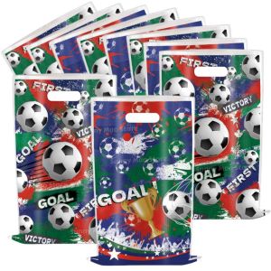 Hasbro | 10/20/30Pcs Football Party Candy Gift Bags Birthday Soccer Hand Bags Happy Birthday Party Decorations  Kids Boy Favors Gifts