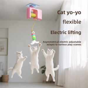 Automatic Hunting Movement Cat Toy Electric Lifting Jump Catch YoYo Door Hanging Interactive Cat Self-entertaining Swing Toy