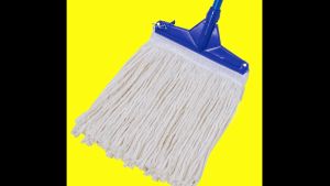 [1533] ไม้ม็อบถูพื้นหัวคลิปล็อค ขนาด 12 นิ้ว 320 กรัม ไม้ถูพื้น ด้ามเหล็กกันสนิม ผ้าม็อบ (สีขาว) SUPERCAT