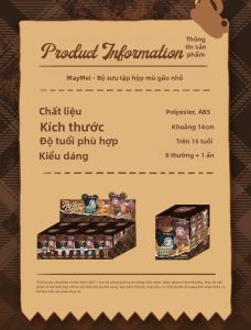 ORISTACO | Hộp Đồ Chơi Búp Bê Gấu Nhỏ Dễ Thương